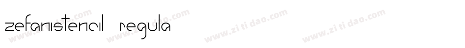 zefanistencil regula字体转换